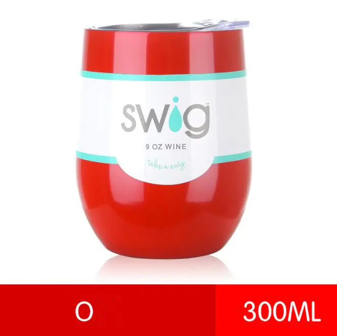 Travel mug stainless steel, insulated cup, egg shaped 9oz
