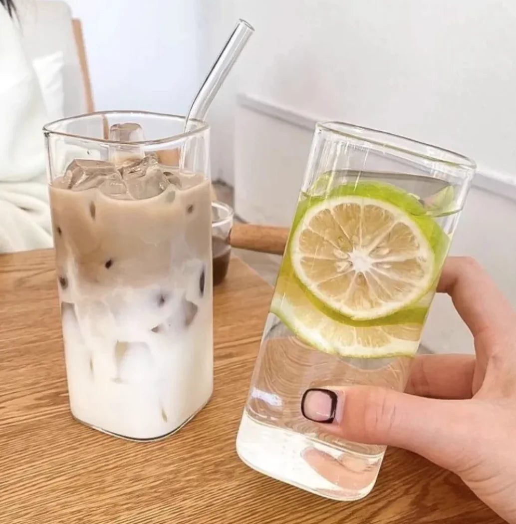 Macha Mug: Square Transparent Reusable Coffee Cup
