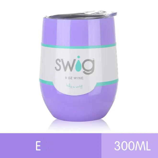 Travel mug stainless steel, insulated cup, egg shaped 9oz