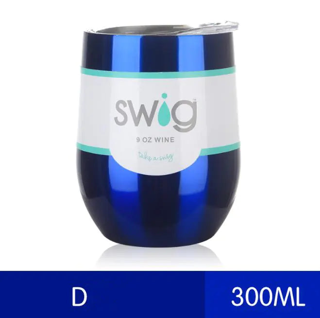 Travel mug stainless steel, insulated cup, egg shaped 9oz